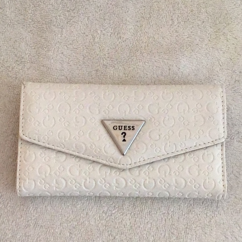 GUESS White Embossed Women's Wallet
